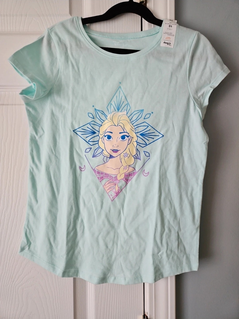 Disney Elsa Graphic Short Sleeve Tee - Light Mint